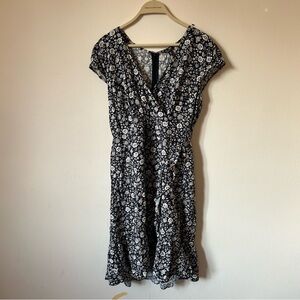 J.Crew Mercantile Floral Black and White Dress